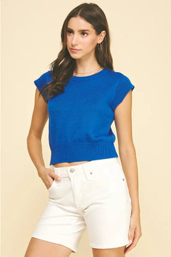 Cap Sleeve Knit Top