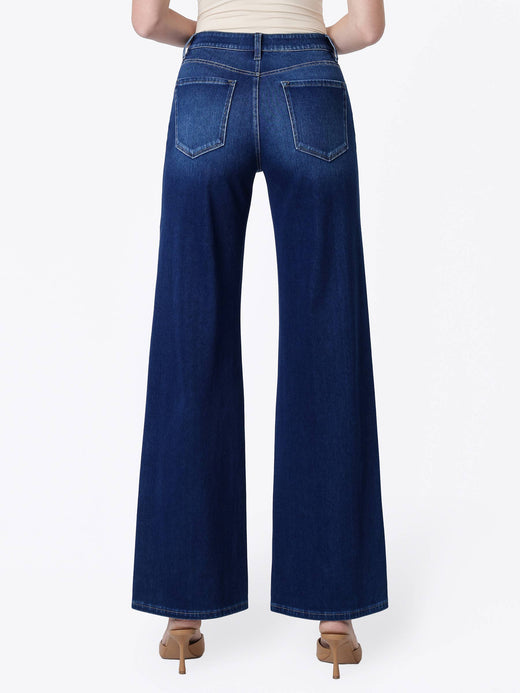 High Rise  Dark Wide Leg JeansI