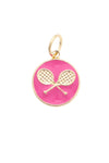 Tennis Racquets Charm in Pink