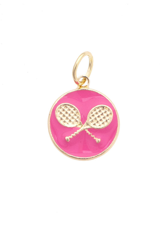 Tennis Racquets Charm in Pink