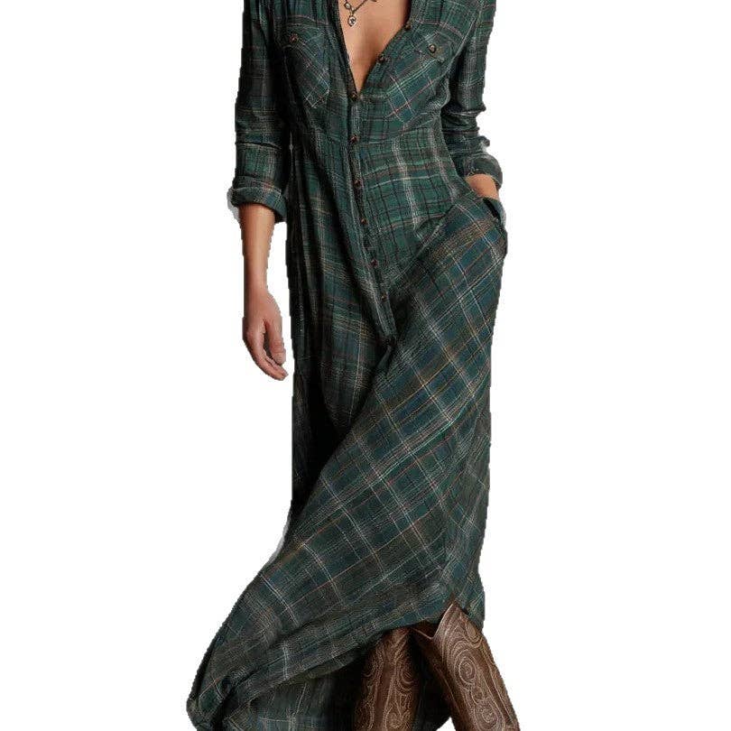 Plaid Shirt Dress