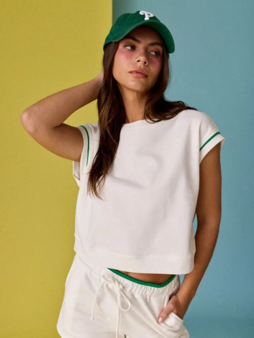 Contrast Trim Top and Short Set