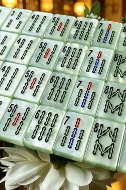 Classic Jade Mist Mahjong Tile Set