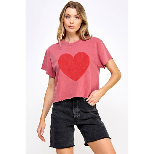 Heart Graphic Crop Top