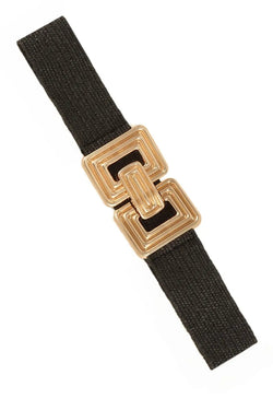 Metal Round Rectangle Elastic Belt