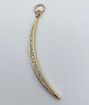 Charm Bar - Gold Long Crescent