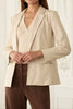 Faux Leather Open Blazer