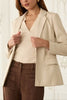 Faux Leather Open Blazer