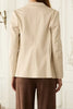 Faux Leather Open Blazer