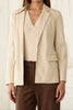 Faux Leather Open Blazer