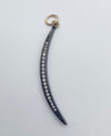 Charm Bar - Gunmetal Long Crescent