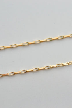 Necklace - 14k GF Elongated Box Necklace 16'