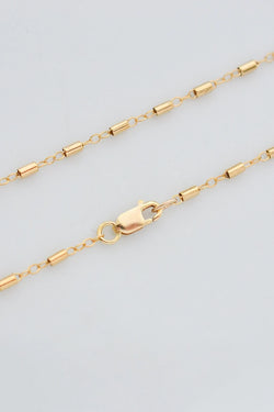 Necklace - 14k GF Tube Bar & Link Necklace 16'