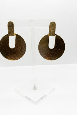 Brushed Gold Dangle Earring