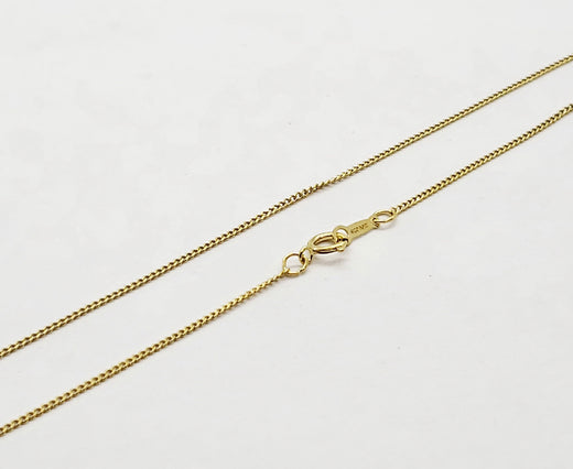 14k Gold Filled Curb Necklace, 1.2mm