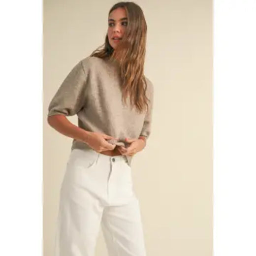 Short Sleeve Sweater Top