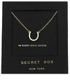 14K Gold Dipped Paved Horseshoe Necklace
