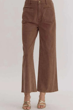 Cropped Wide Leg High Waisted Pants