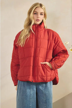 Zip Up Packable Puffer Jacket