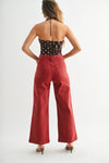 MIni Patch Pocket Wide Leg Jean