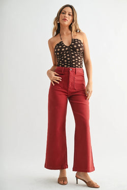 MIni Patch Pocket Wide Leg Jean