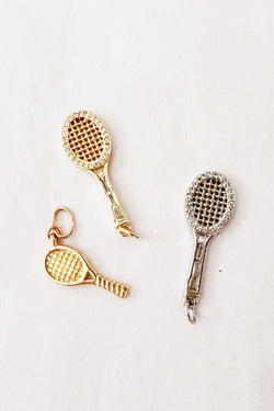 Charm Bar - Pave Tennis Racket