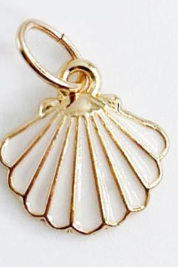 Charm Bar - White Enamel Shell