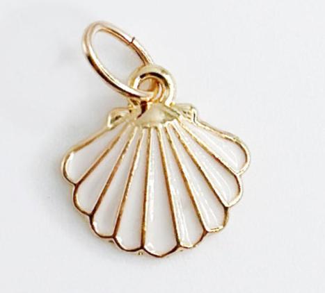 Charm Bar - White Enamel Shell