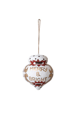 Hand-Painted Paper Mache Finial Ornament