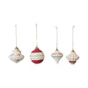 Handmade Paper Mache Ornament w/ Metallic Gold Details