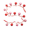 Embossed Recycled Mercury Glass Ornament Garland with Velvet Ribbon