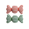 Glass Beaded Candy Shaped Pillow with Cotton Velvet Back