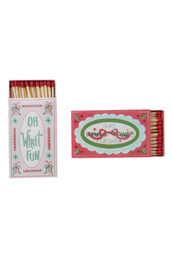 Safety Matches in Embossed Matchbox with Holiday Saying