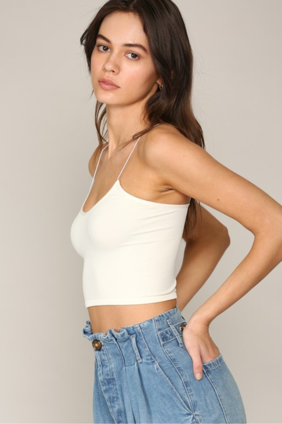 Seamless Elastic Brami with Ribbed Bottom