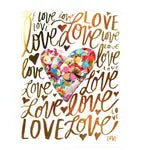 Love Confetti-Filled & Gold Foil Stamped Card