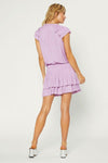 Double Ruffled Short Sleeve Mini Dress