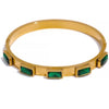 Green Stone Bangle Bracelet