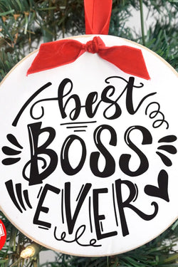 Best Boss Christmas Ornament