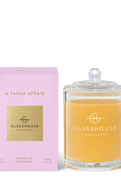 13.4 oz, A Tahaa Affair Glasshouse Candle