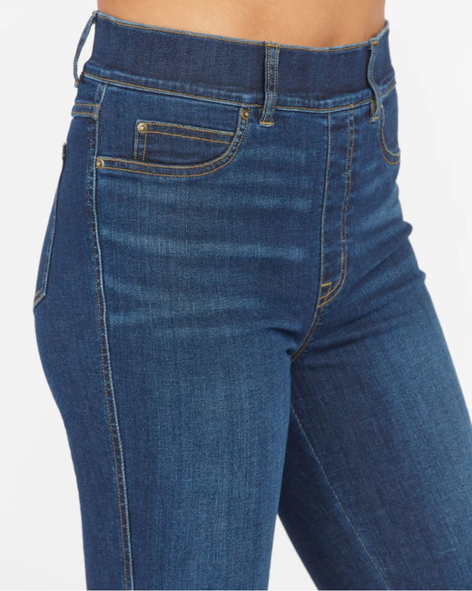 spanx Flare Jeans in midnight blue serving VARIETY AND COMFORT