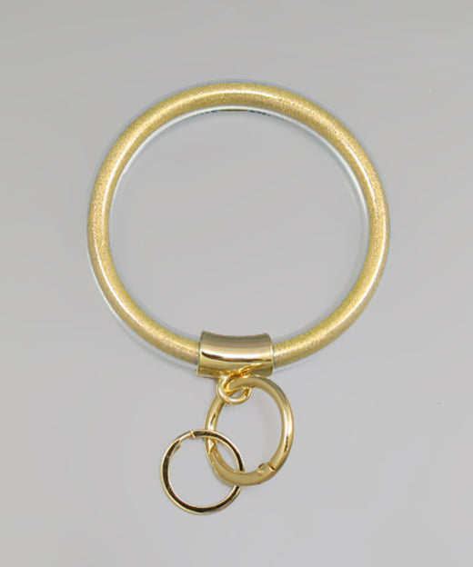 Metallic Sparkle Key Ring Bracelet