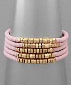 Rubber Bead 5 Row Bracelet