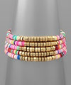 Rubber Bead 5 Row Bracelet