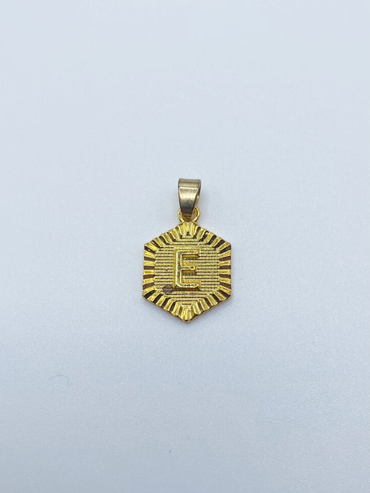 Initial Charm - Hexagon Pendant