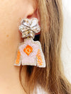 Derby Jockey Silk Earring KY Orange