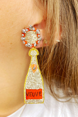 Champagne Veuve Boozy Earrings