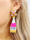 Champagne Rose Boozy Earrings