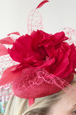 The Emily Fascinator - Red