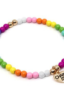 Charm It! 4mm Rainbow Stretch Bracelet