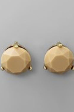 Large Stone Stud Earrings